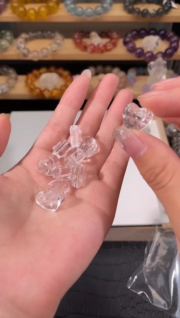 水晶手链未镶嵌A939白水晶爱心蝴蝶结多样性发一