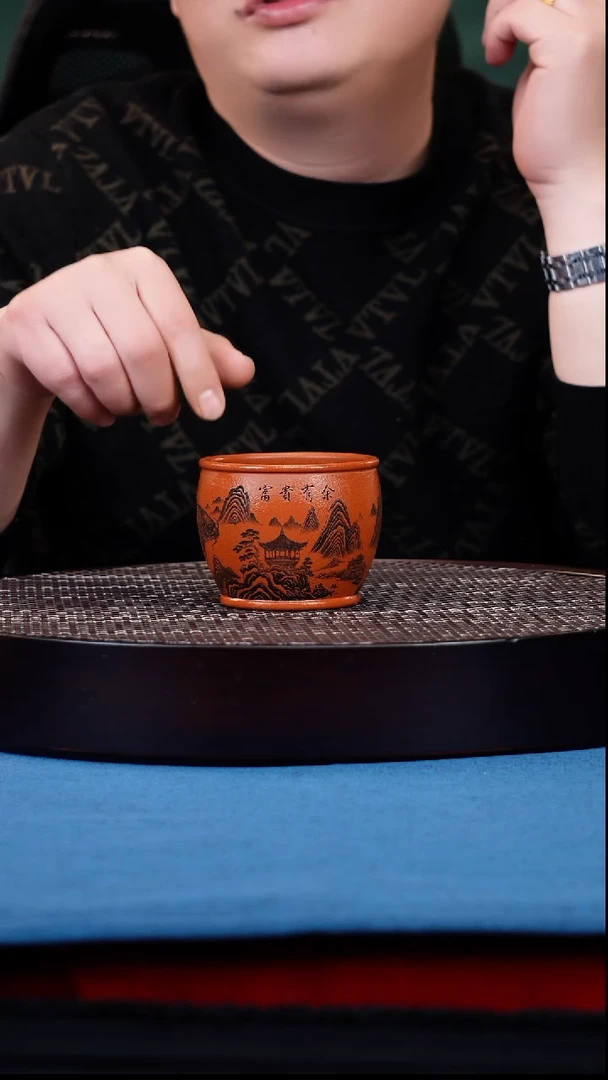 茶杯紫砂宜兴原矿紫砂