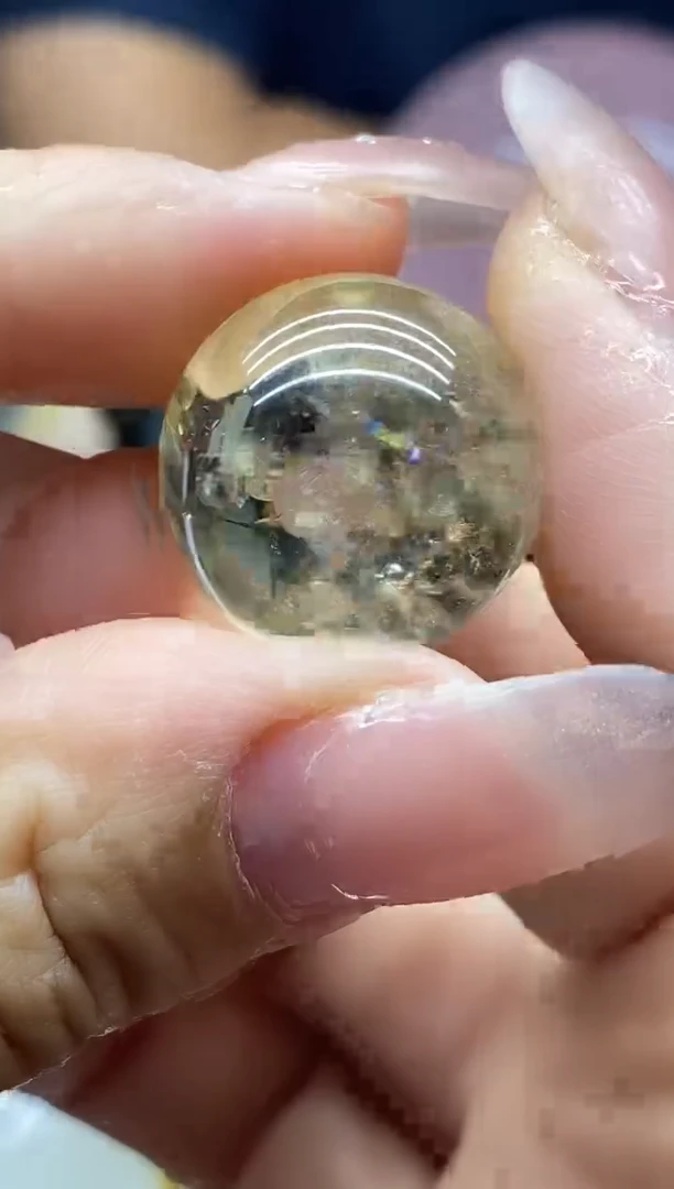 水晶珠宝半成品未镶嵌黄水晶球随机发