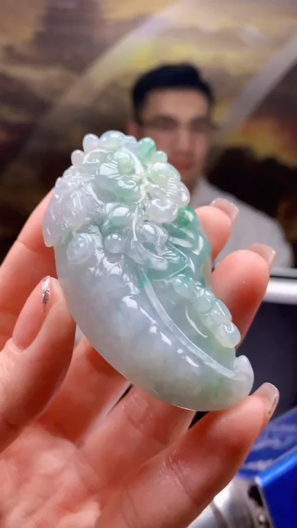 【闪购商品】定制翡翠未镶嵌1085ry-毛货挂件49