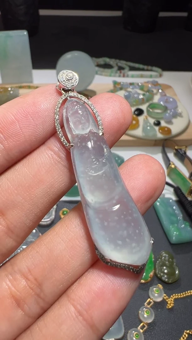 【闪购商品】定制翡翠18K金镶嵌天然缅甸A货翡翠