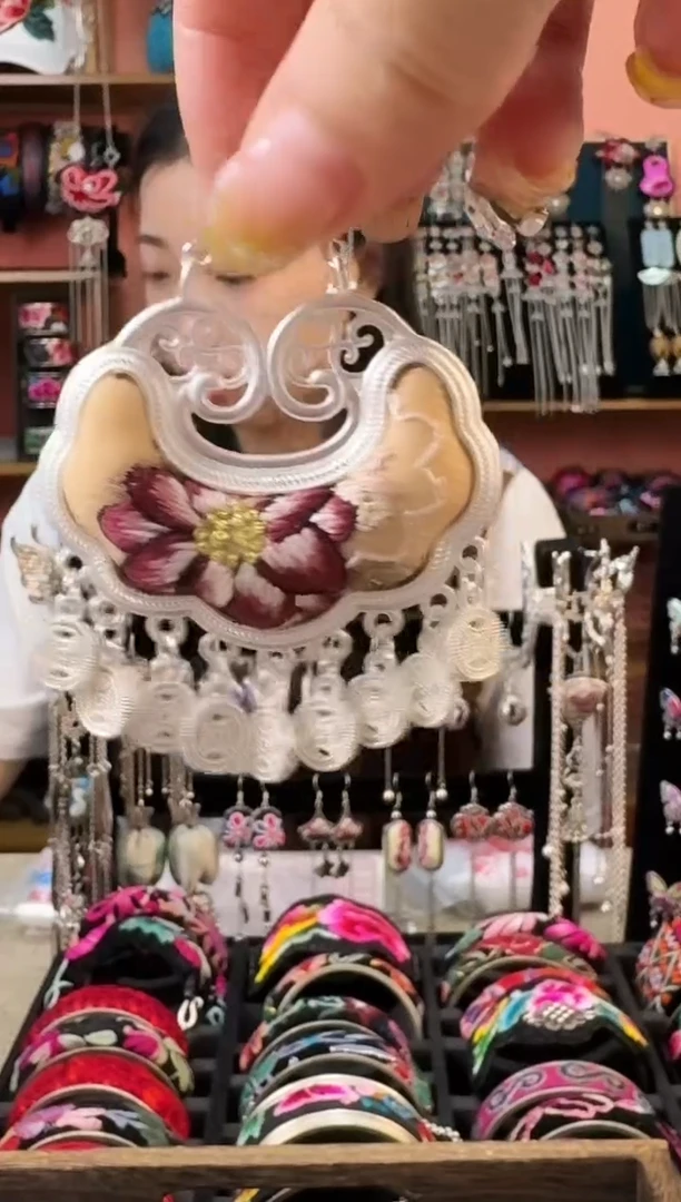 织绣艺枝独绣老绣饰品42