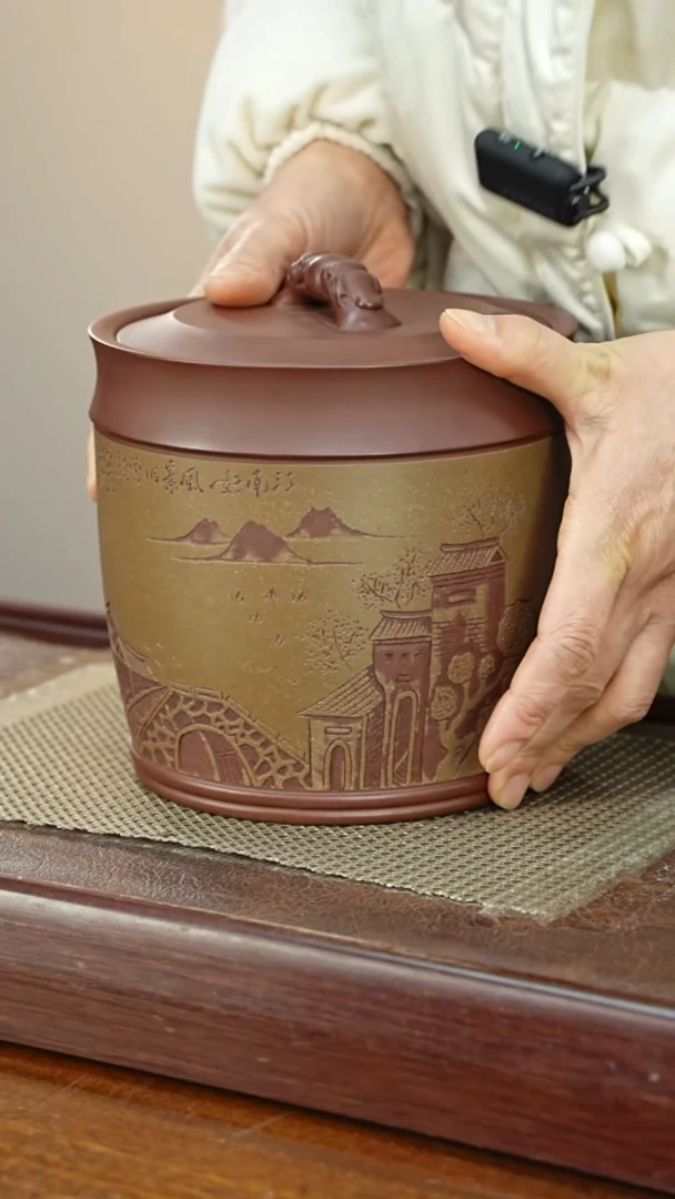 宜兴原矿紫砂茶叶罐