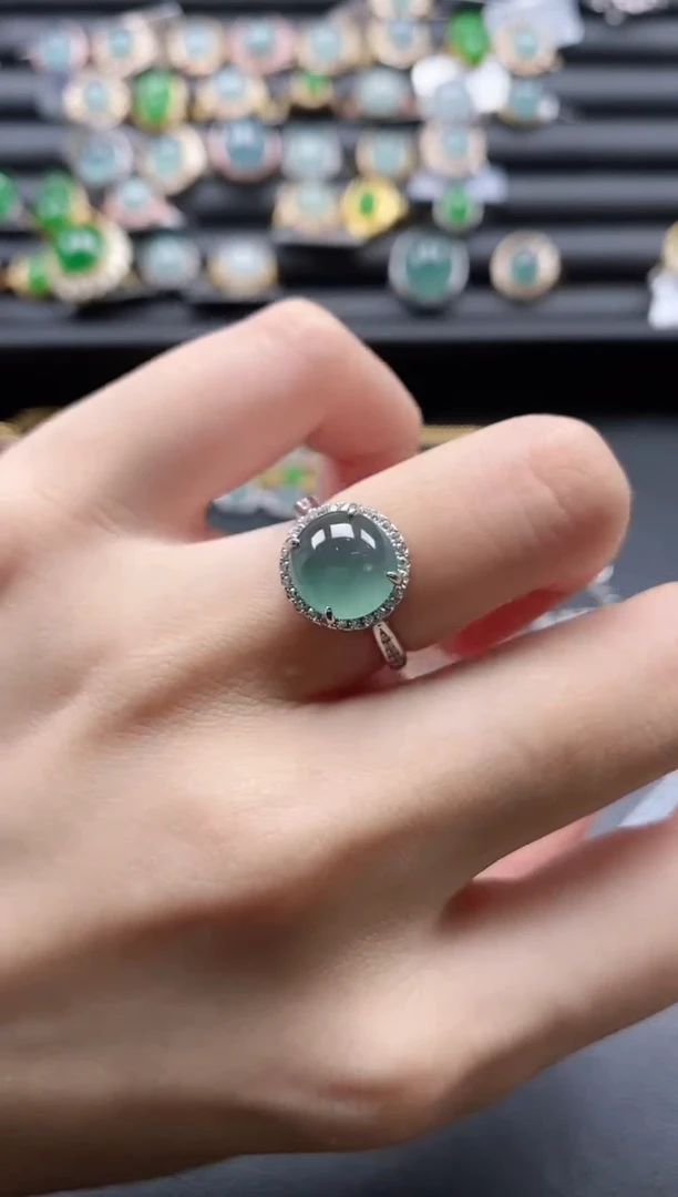 【闪购商品】翡翠戒指银S925镶嵌51151