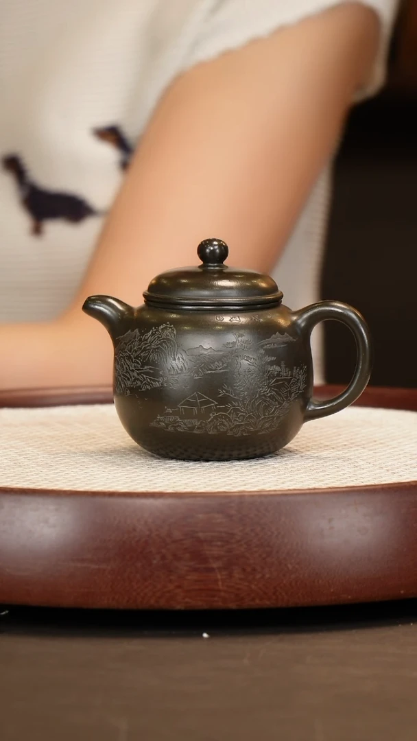 茶壶紫砂【万兆元】天青朱泥匏尊   280CC