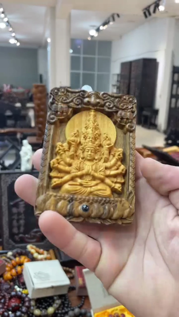 【闪购商品】木cx黄杨佛牌挂坠啊啊啊