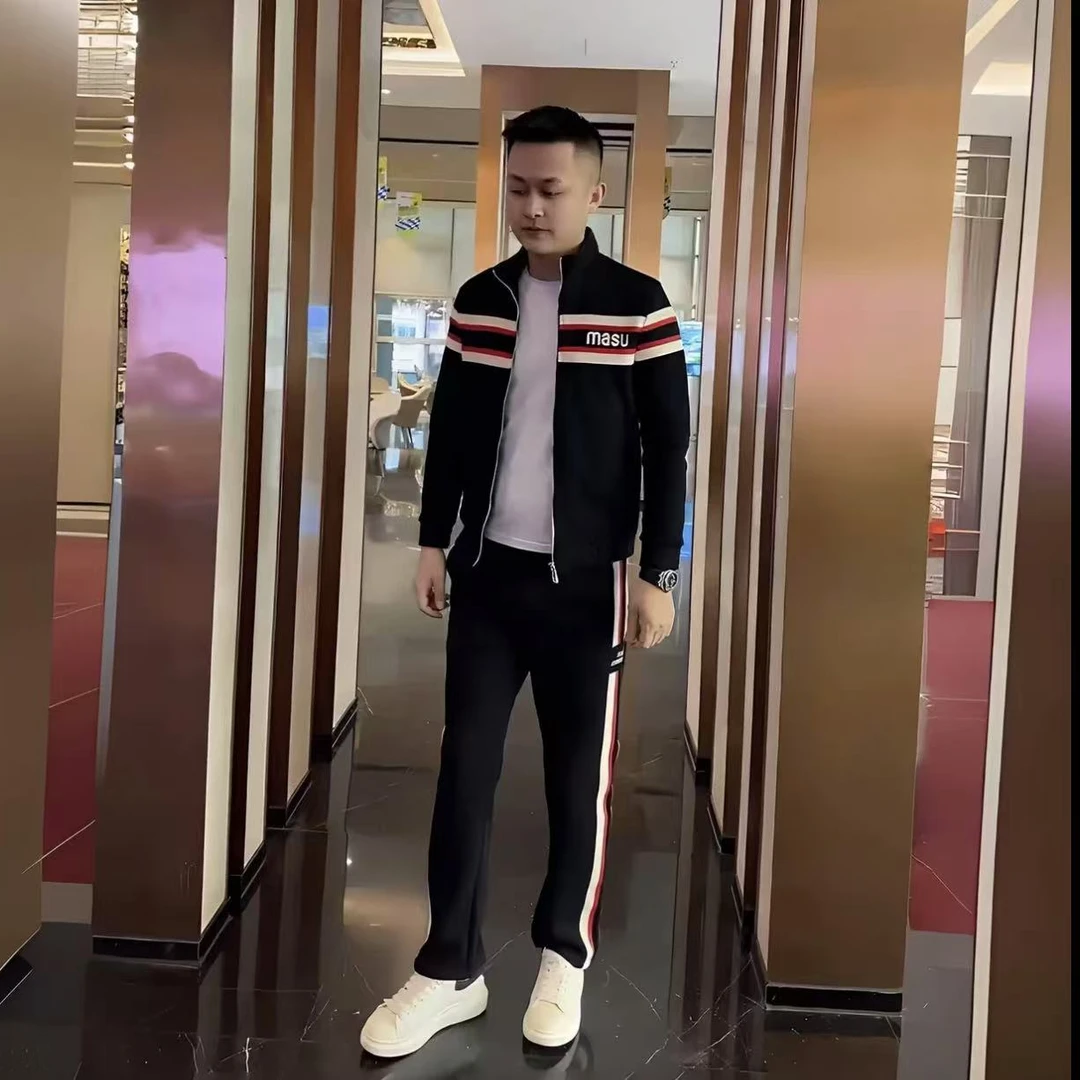 休闲运动套装男2025春秋季新款情侣立领拉链开衫卫衣长裤加厚款