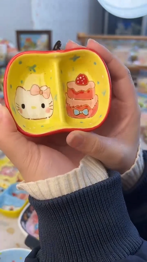 摆件陶章****子景德镇陶瓷手绘微瑕