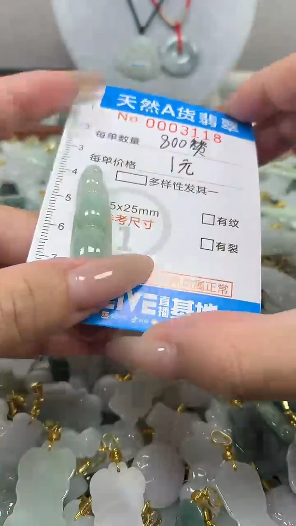 翡翠未镶嵌颈饰净货挂件-3118