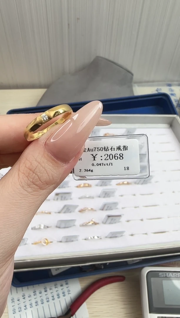 戒指/指环18K金镶嵌钻石A****2B2599908901443