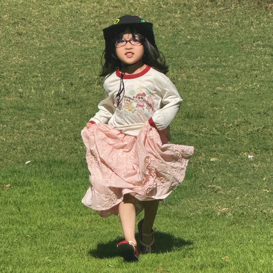 壹妈童装女童甜美套装2025秋季新款洋气儿童卡通上衣粉色重工半裙