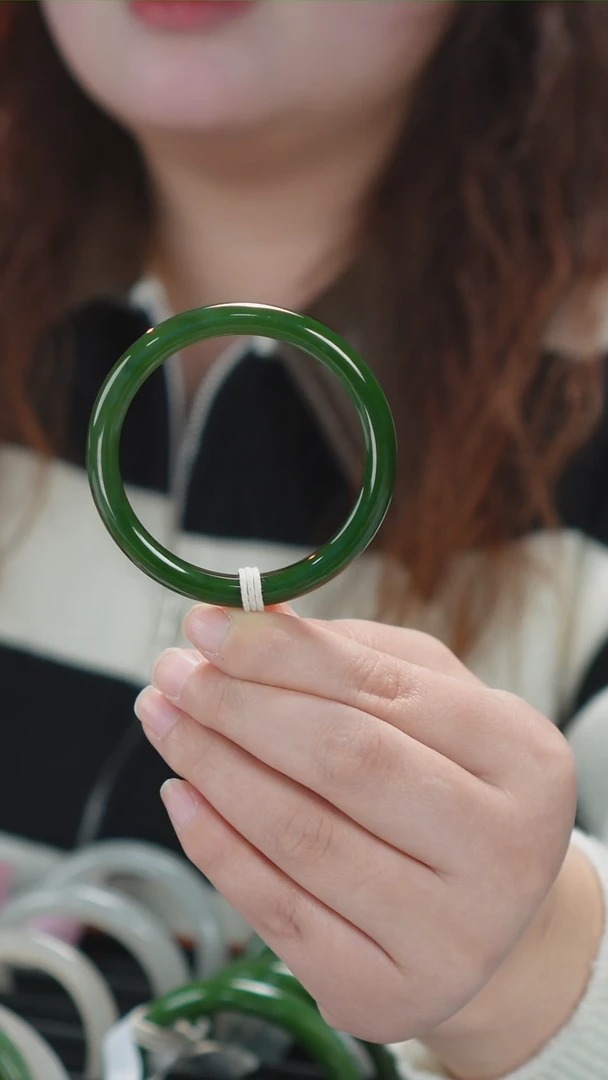 【闪购商品】和田玉手镯未镶嵌62【柚子来啦】和田玉拍一发一52