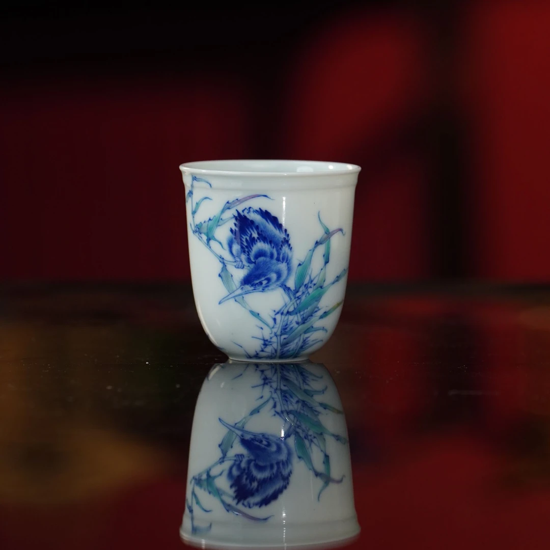 一儒堂  斗彩单翠闻香杯