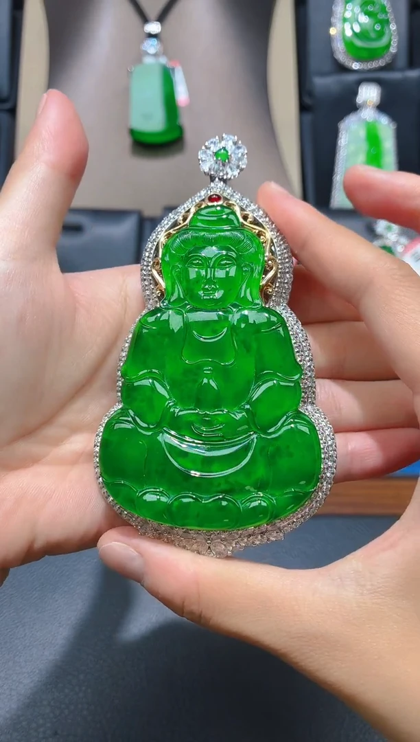 翡翠未镶嵌颈饰天然B01