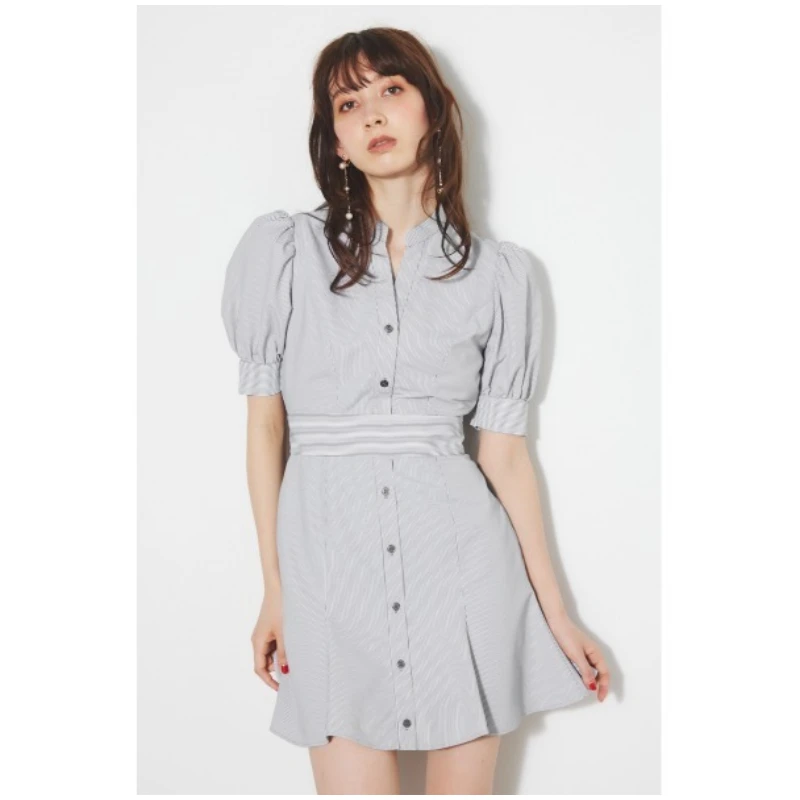 【YuMiko】日系品牌 夏季新款 R 小个子穿搭显瘦收腰短款连衣裙