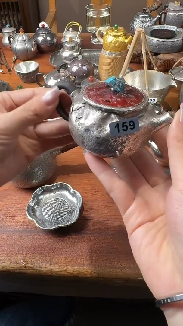 板娘的茶纯手工纯银茶具159