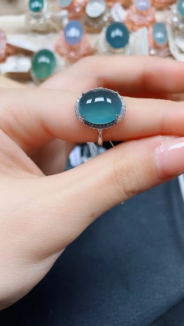 【闪购商品】翡翠戒指银S925镶嵌翡翠