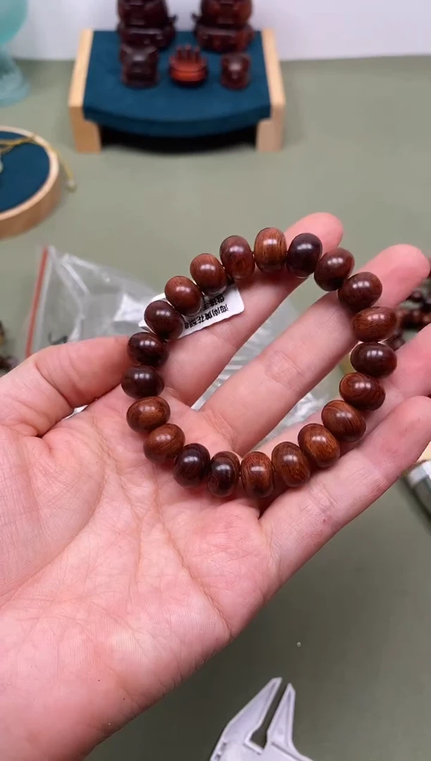 【闪购商品】黄花梨/降香黄檀木艺海南黄花梨8*12算盘珠手串