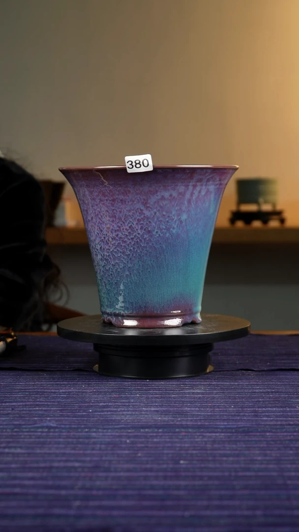 豆*380窑变兰花盆19.5/22.5