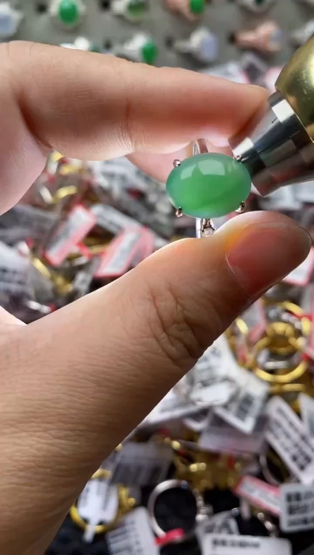 【闪购商品】翡翠戒指银S925镶嵌333333---10