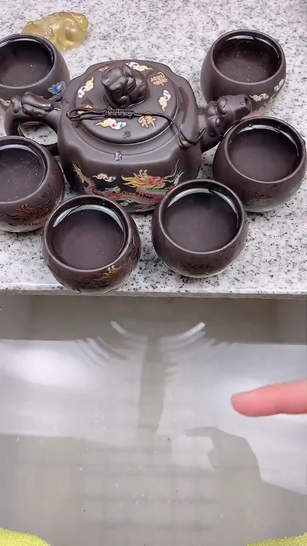 大容量600毫升大四方一壶六变色套装