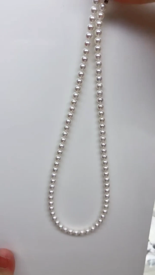 项链未镶嵌淡水珍珠极光白正圆小米5-5.5mm