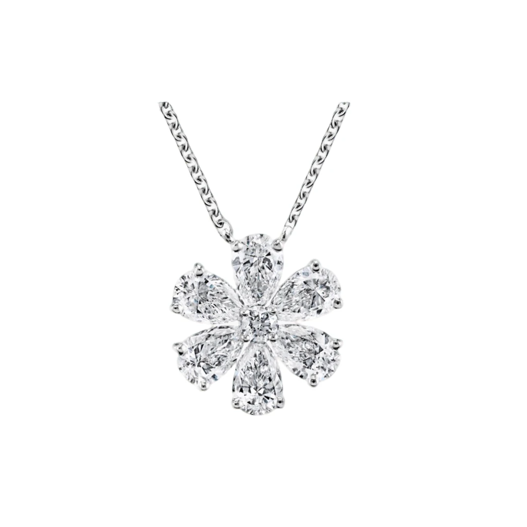 未使用 Harry Winston/海瑞温斯顿 勿忘我系列太阳花满钻项链