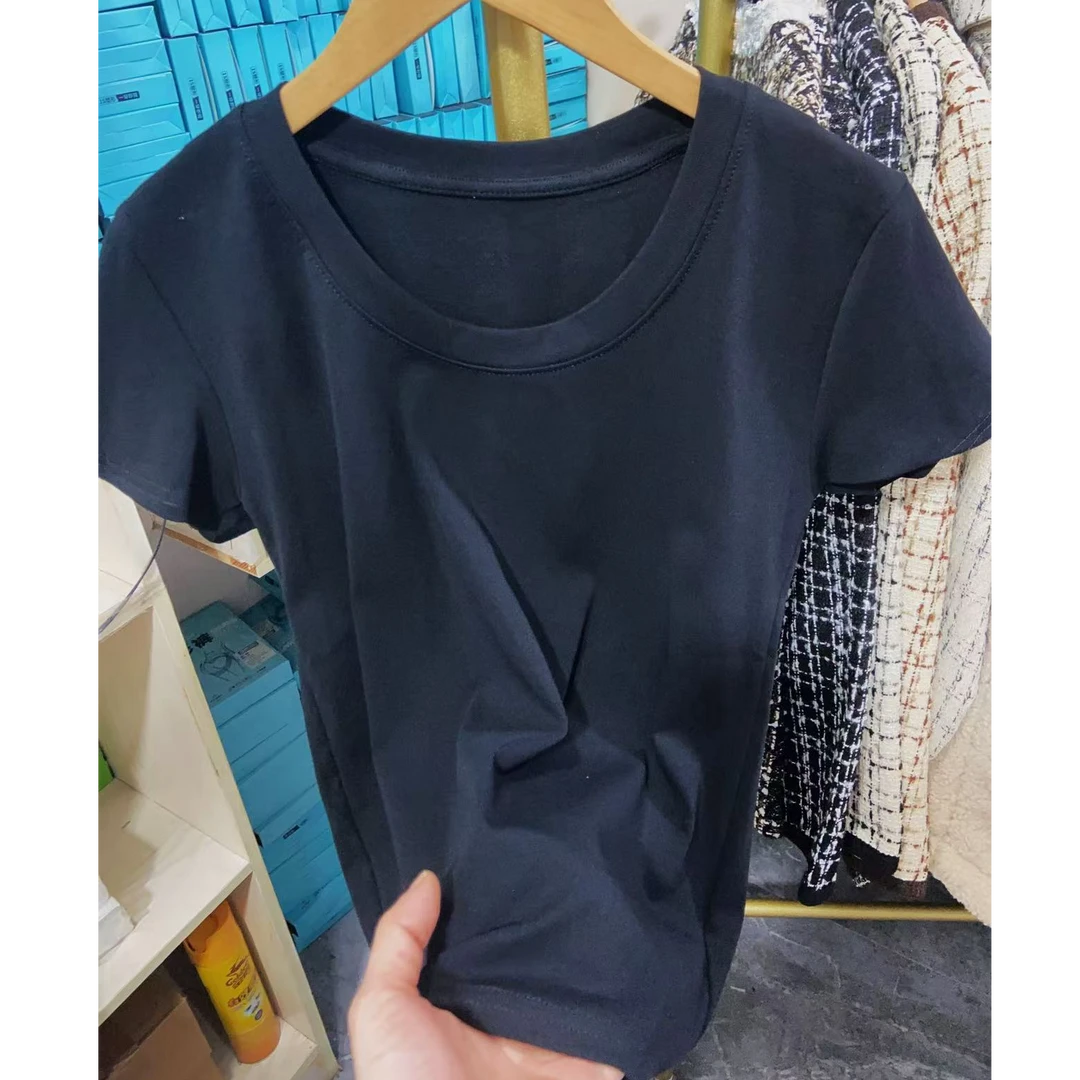 A1947黑净版纯色百搭短袖T恤