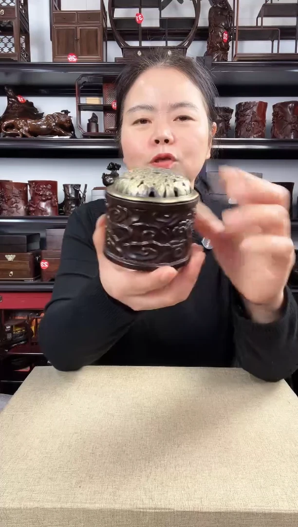 木云纹香炉老李红木工艺品