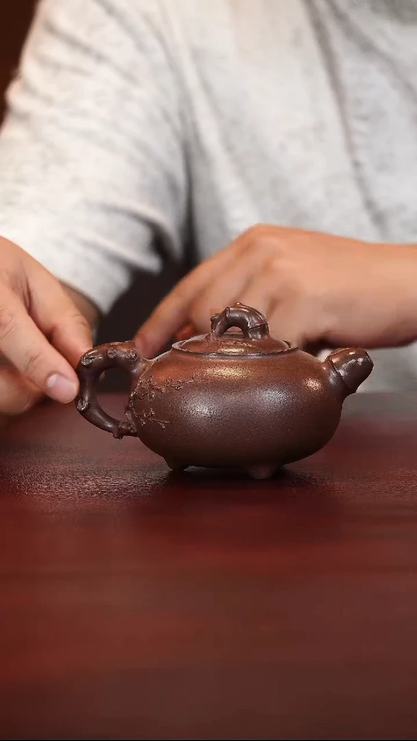 茶壶紫砂道洪花器-210cc