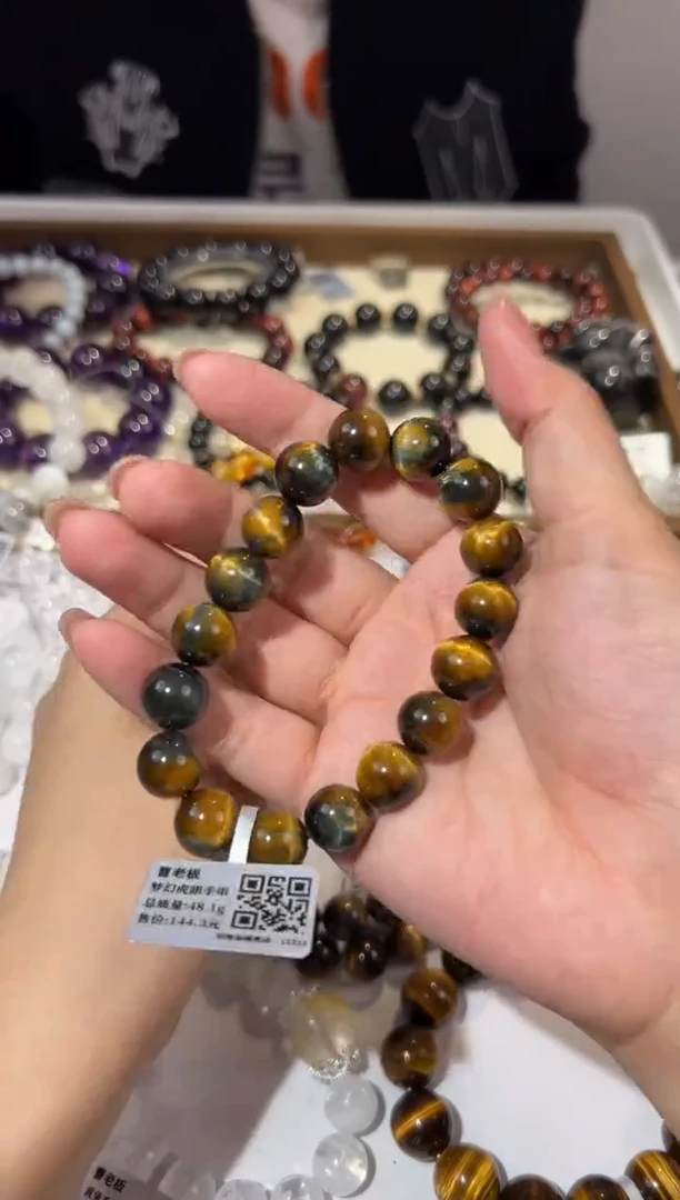 【闪购商品】木变石（虎睛石）手链未镶嵌12mm梦幻虎