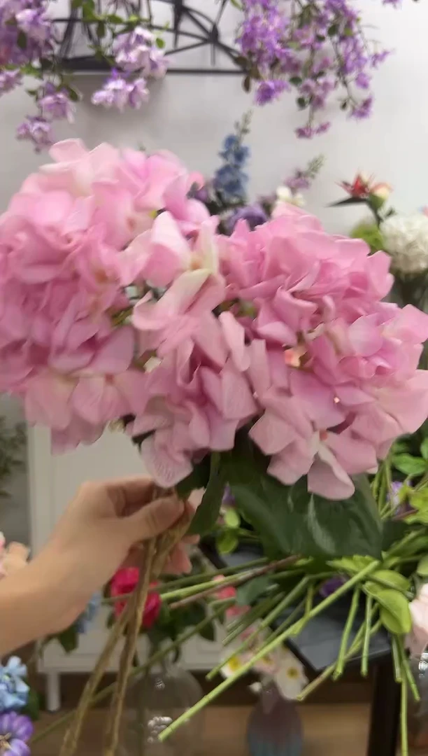 2枝粉色手感保湿绣球