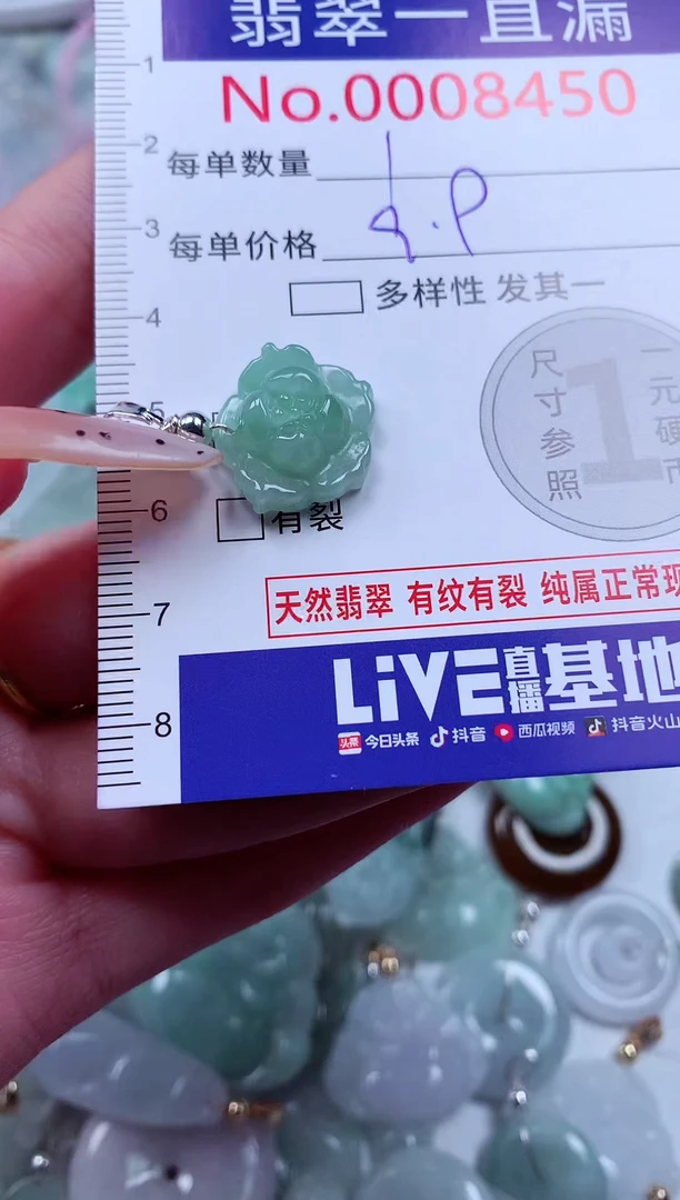 翡翠未镶嵌吊坠(不含链)8450