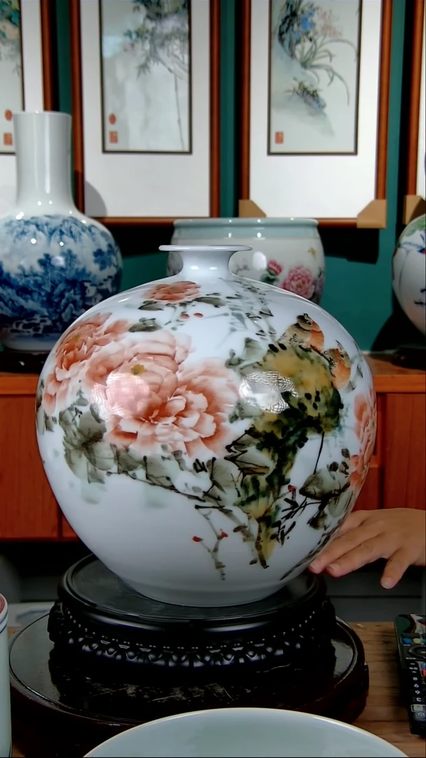 摆件景德镇手绘陶瓷88888