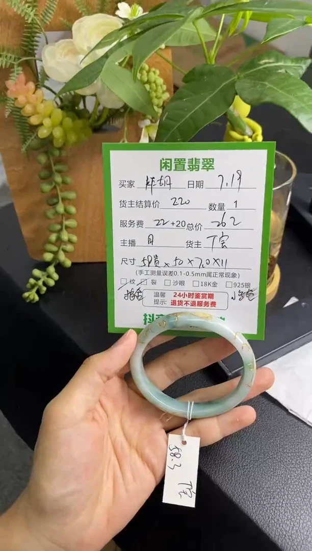 翡翠手镯未镶嵌炸*胡手镯