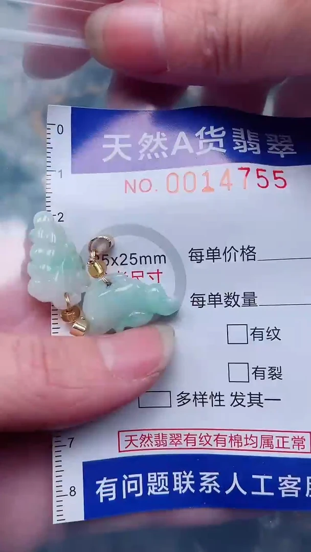 翡翠未镶嵌吊坠(赠链)1