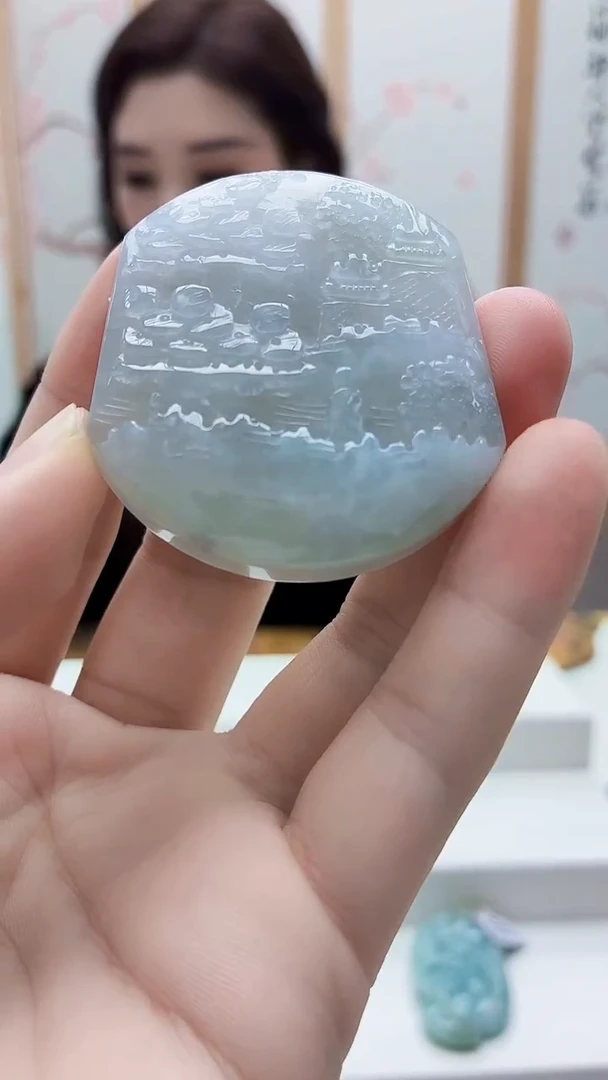 未镶嵌定制翡翠4829bb-毛货挂件90