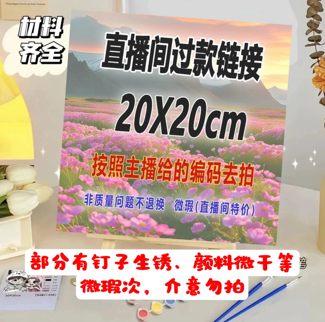 【Q2601号起】20*20cm数字油画 【瑕疵款无售后】
