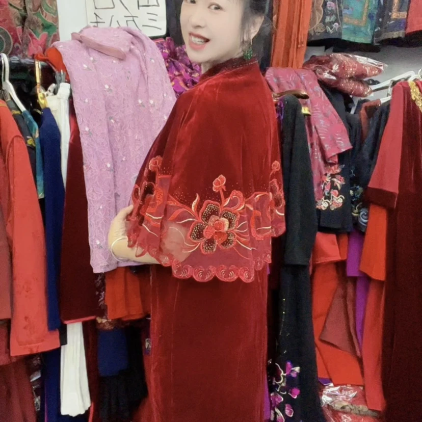 37138短袖旗袍两件套