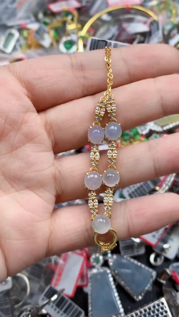 银S925镶嵌戒指翡翠天然A货缅甸翡翠