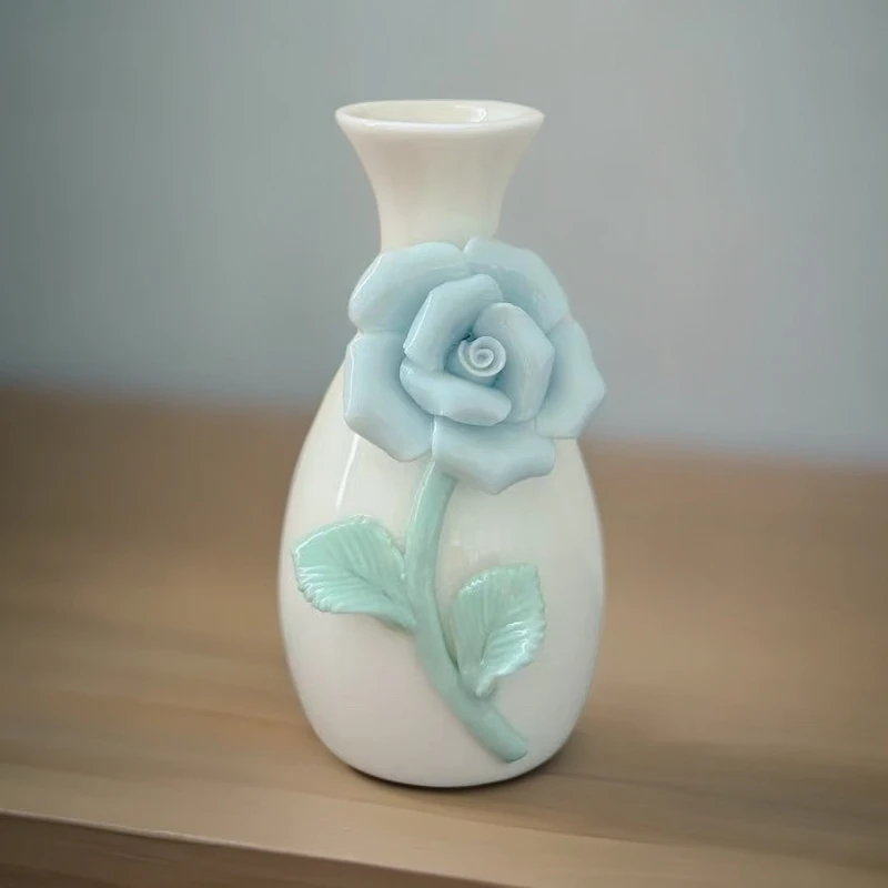 白色大码陶瓷花瓶水培鲜花富贵竹家用装饰摆件