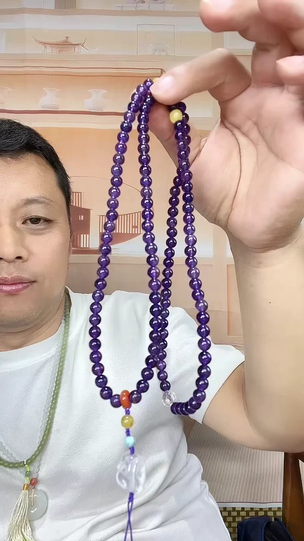 未镶嵌颈饰紫晶珠串