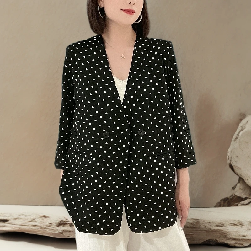 【夏季新款】简约百搭时尚醋酸褶皱缎面休闲西装外套