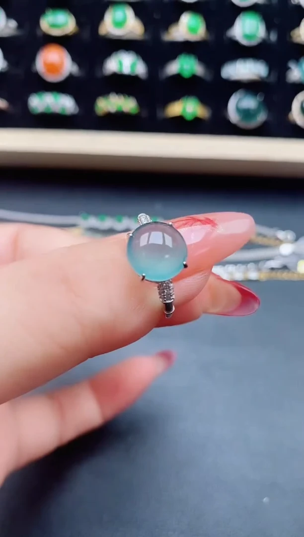 【闪购商品】翡翠戒指银S925镶嵌0805850