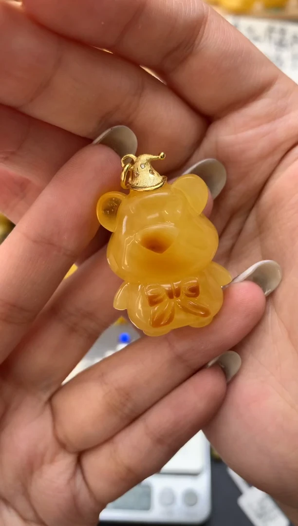 琥珀未镶嵌珠宝奇石075琥珀蜜蜡微瑕