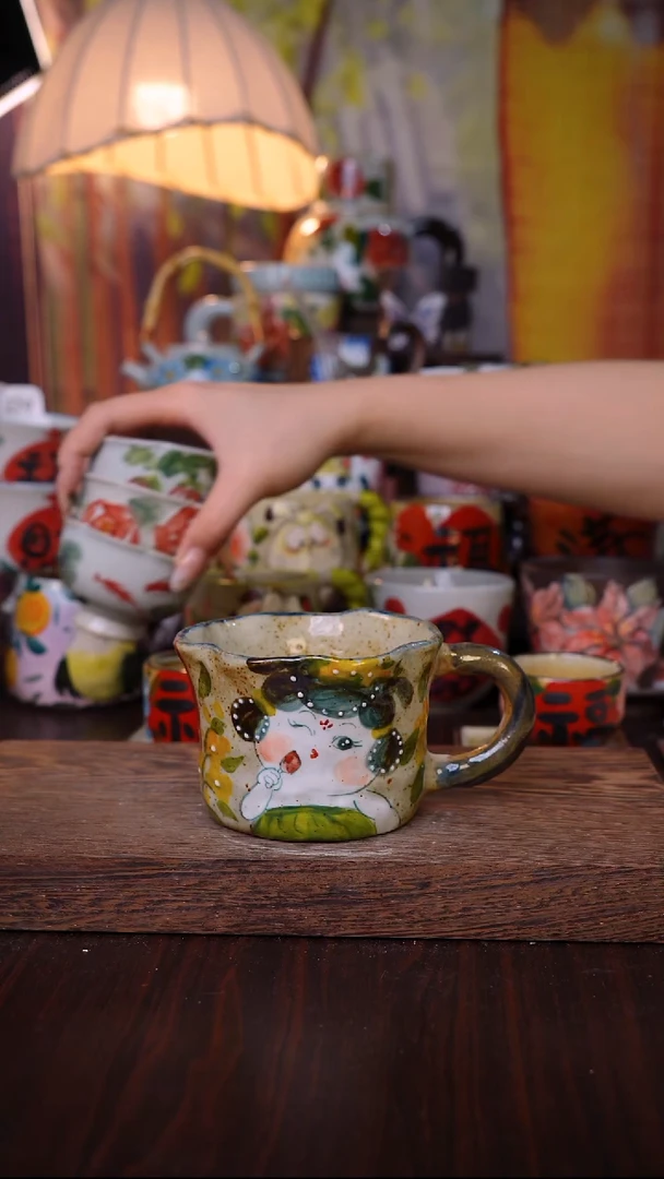 杯子泥垚手作 景德镇手工手绘陶瓷器物