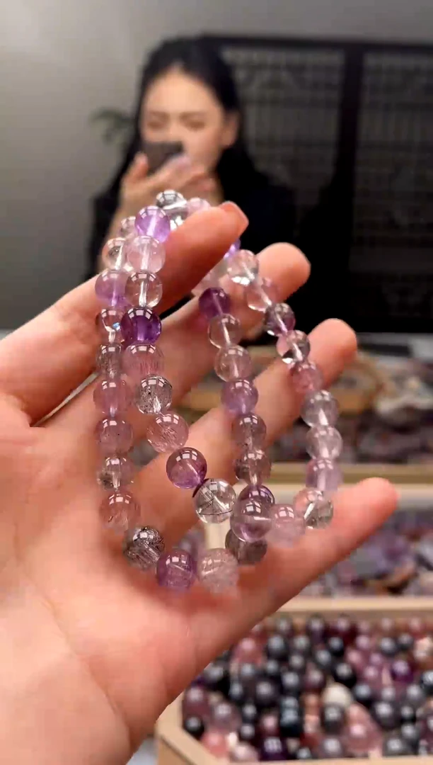 未镶嵌手串水晶【迎迎甄选】超七仙女超手串8mm 多样性发一