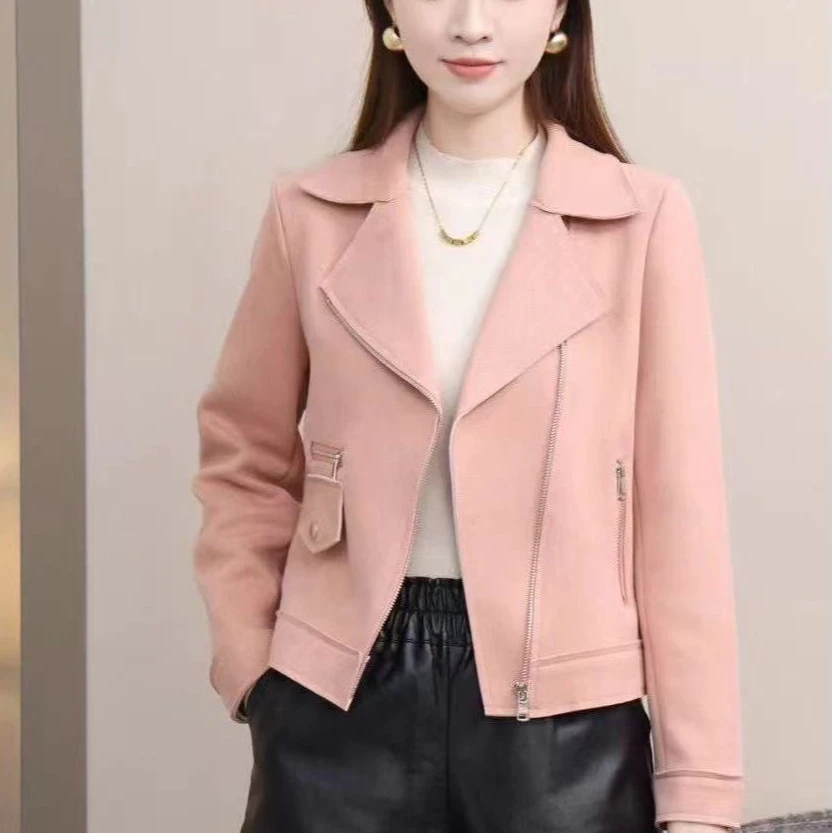 显瘦秋季新款翻领短外套气质百搭短款上衣