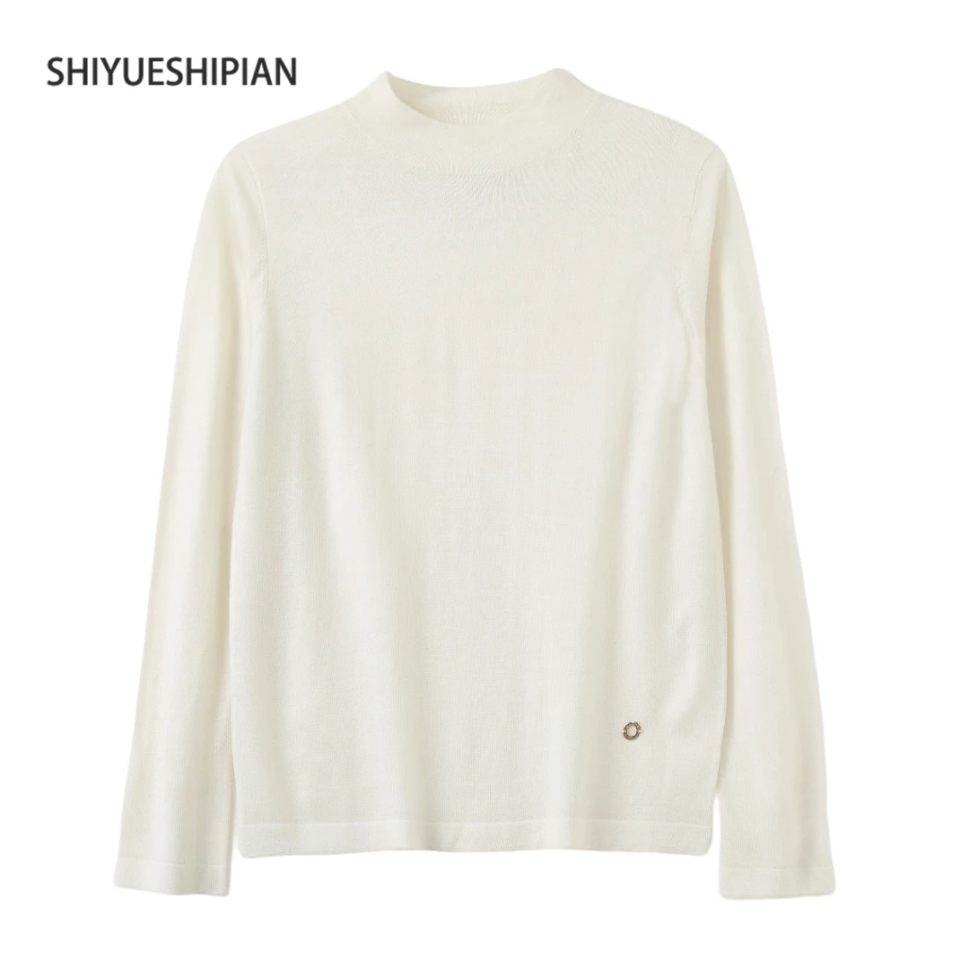 2025秋冬十月诗篇精纺绵羊毛舒适百搭半高领长袖针织-6259