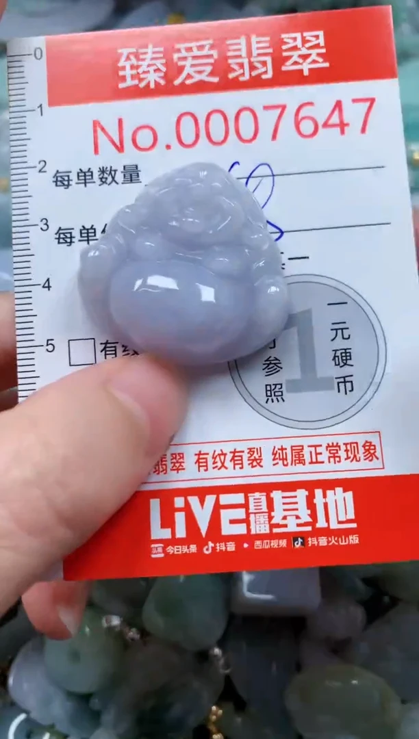 翡翠未镶嵌吊坠(不含链)7647